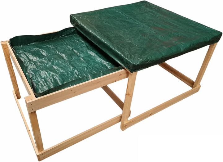 TikTakToo Matschküche/Matschtisch/Outdoorküche aus Holz/Pflanztisch für Kinder/Basteltisch für draus