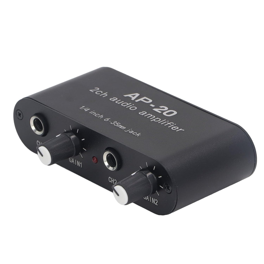 Tonvorverstärker, 0-20 DB 2CH 1/4 Zoll 6,5 Mm Tonverstärker DC 5-12 V für Mikrofone