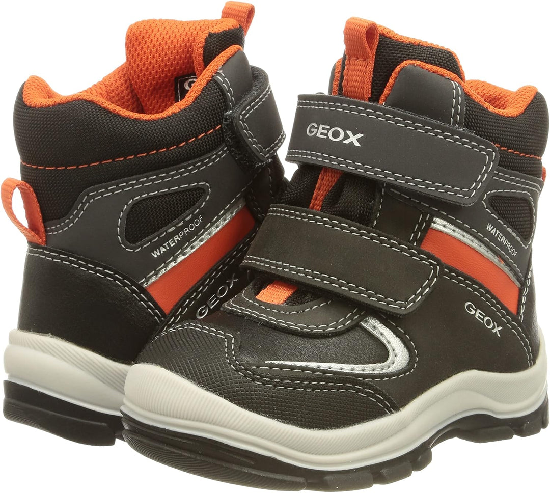 Geox B Flanfil Boy Wpf B Baby - Jungen Stiefeletten 20 EU Black Orange, 20 EU Black Orange