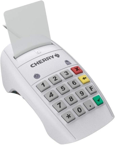 CHERRY ST-2100 Chipkartenleser & SmartTerminal ST-1144UB USB cardreader Pale Grey Bundle mit USB car