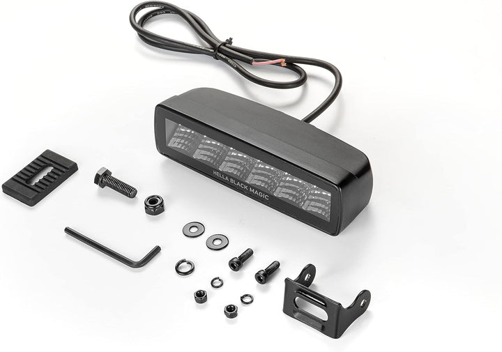 HELLA 1FB 358 176-201 LED-Fernscheinwerfer - Black Magic Mini Lightbar 6.2" - 12/24V - Anbau - Kabel