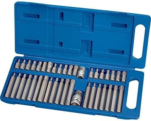 Draper 33323 Torx Tx-Star Spline XZN Sechskant-Mechaniker-Bit-Set, Silber, 40-teilig 1 Silber, 1 Sil
