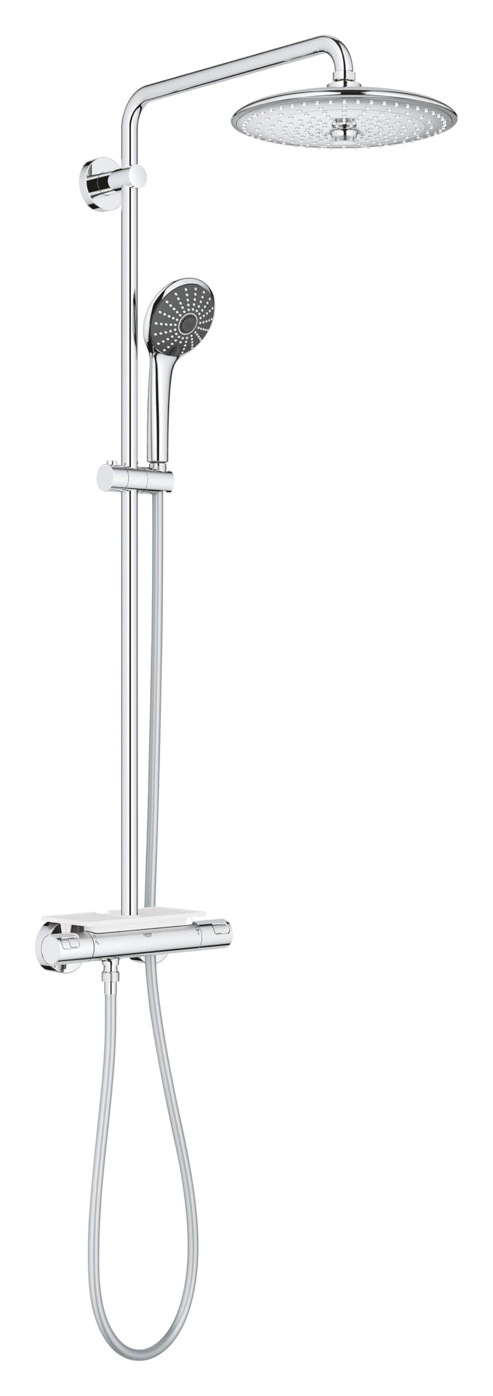 GROHE Vitalio Joy 260 - Duschsystem mit Thermostatbatterie (wassersparend, Wandmontage, 3 Strahlarte