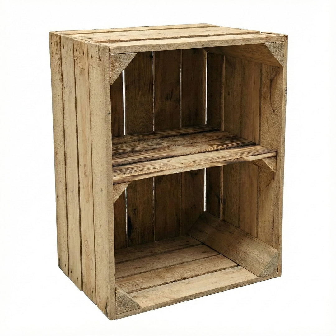 Teramico Vintage gebrauchten Holzkisten/Obstkisten/Weinkisten original aus dem Obstanbau mit Ablagef
