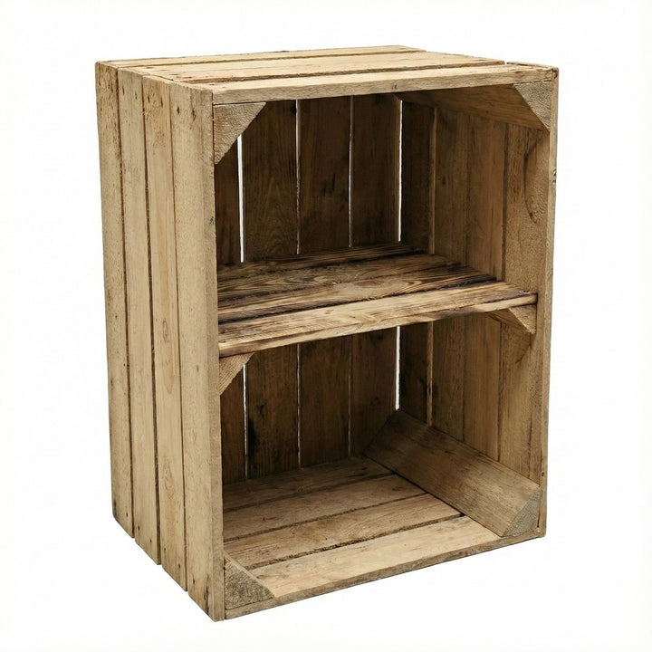 Teramico Vintage gebrauchten Holzkisten/Obstkisten/Weinkisten original aus dem Obstanbau mit Ablagef