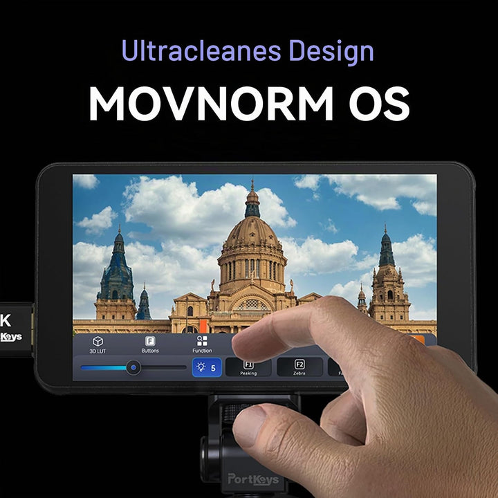 Portkeys PT5 II 5" Kamera Field Monitor Touchscreen MOVNORM OS 4K HDMI IN/Out mit 3D LUT Luma/RGB Wa