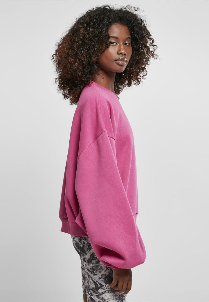 Urban Classics Damen Sweatshirt mit weiten Ärmeln, Oversized Frauen Pullover, Ladies Oversized Trian