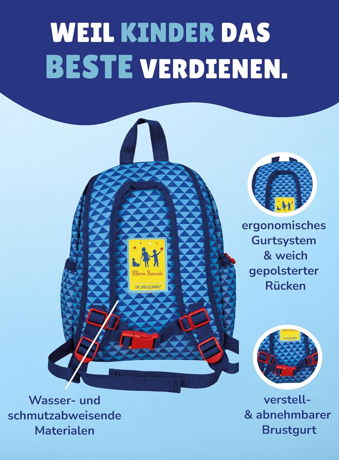 Familando Kinder Rucksack Die Spiegelburg TRAKTOR für Kinder ab 2 Jahren; ergonomisch, stabil &amp; leic