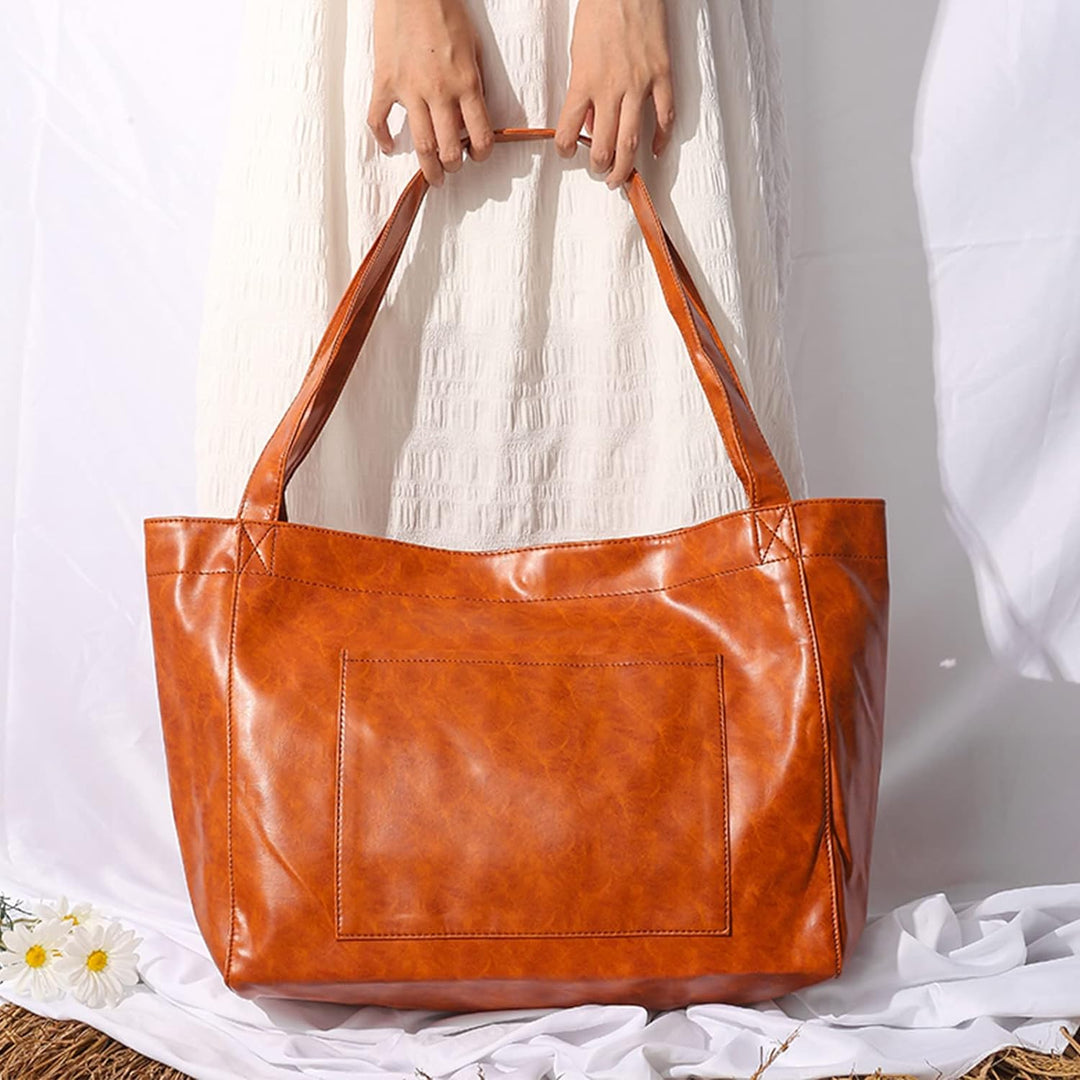 NICOLE &amp; DORIS Handtasche Damen Gross Shopper Tasche Casual Schultertasche Weiche Leder Tragetasche