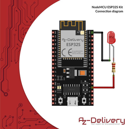 AZDelivery 3 x NodeMCU ESP32 S Kit Bluetooth Audio BLE MCU-Module Development Wifi Board mit 2,4-GHz