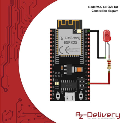 AZDelivery 5 x NodeMCU ESP32 S Kit Bluetooth Audio BLE MCU-Module Development Wifi Board mit 2,4-GHz