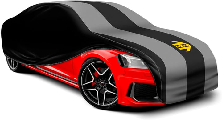 MOMO AUTOABDECKUNG INNEN 1 SCHICHT ELASTISCH - AUTO SCHUTZHÜLLE INDOOR GRÖSSE L (480x178x120 CM) 1 L
