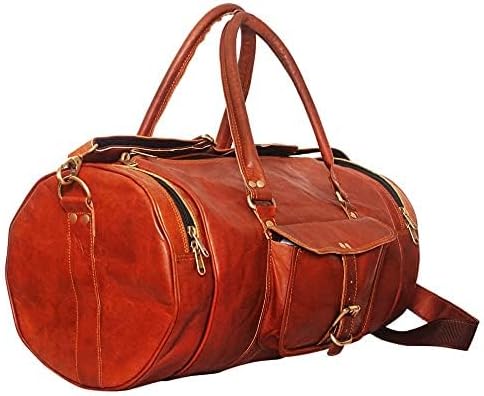 Harvey Echtes Leder Holdall Duffel Gym Weekender Gepäck Reise Schulter Vintage Tasche Unisex Braun B