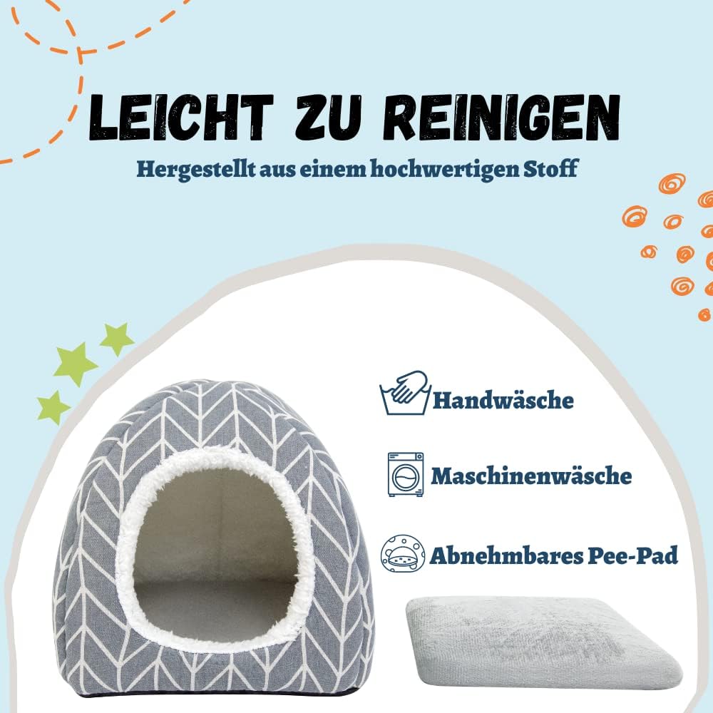 Dyrdekly Meerschweinchen Betthöhle Gemütliches Kaninchen Bett Warme Hamster Kuschelhöhle Haus Zubeho