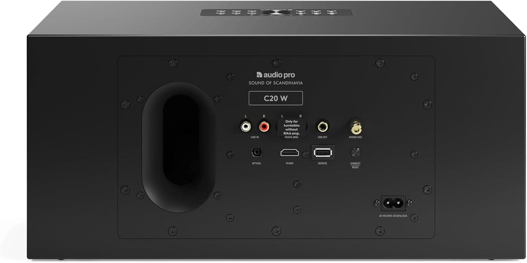 Audio Pro C20W Wireless Multiroom Stereo Lautsprecher 190W Class-D Verstärker, HDMI ARC, AirPlay 2,