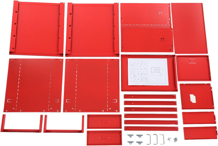 Aktenschrank mit 3 Schubladen Mobiler Metallschrank Rollcontainer Büroschrank Druckertisch, Tragkraf