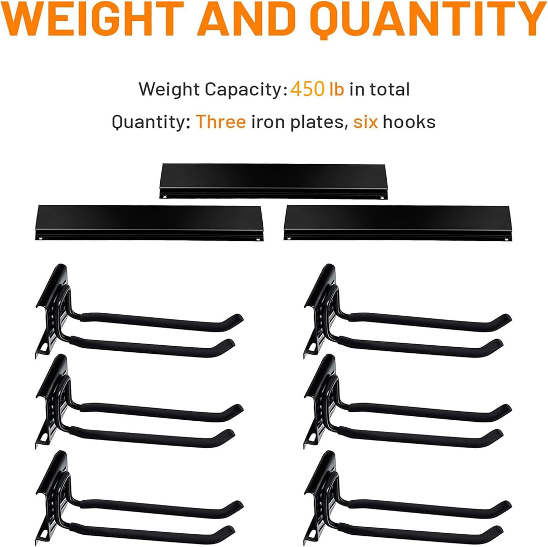 Wallmaster Garage Storage Tool Organizer Rack Heavy Duty Tools Garage Organization Wall Mount Rack H