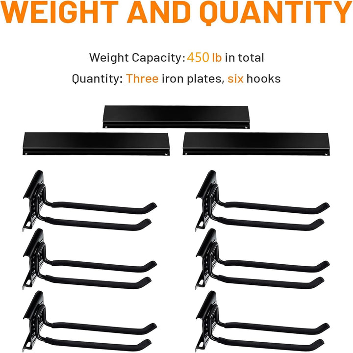 Wallmaster Garage Storage Tool Organizer Rack Heavy Duty Tools Garage Organization Wall Mount Rack H
