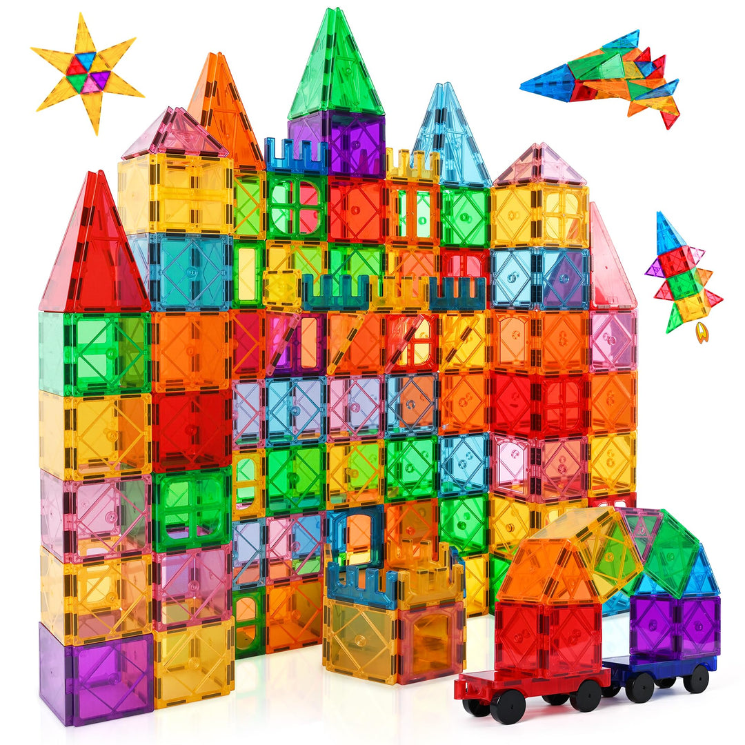 Magnetische Blöcke für Kinder, 100 Stück Spielzeug Magnete für Kinder Lustig und Kreativ Magnetische