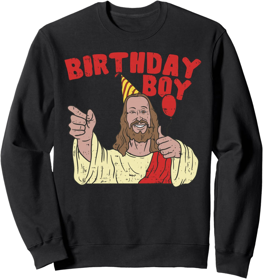 Christmas Birthday Boy Funny Jesus Christian Gift Sweatshirt