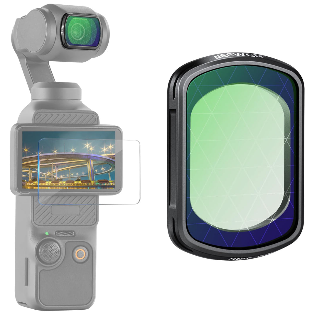 NEEWER Star Filter, Sternfilter kompatibel mit DJI Osmo Pocket 3 Creator Combo Zubehör, magnetisches