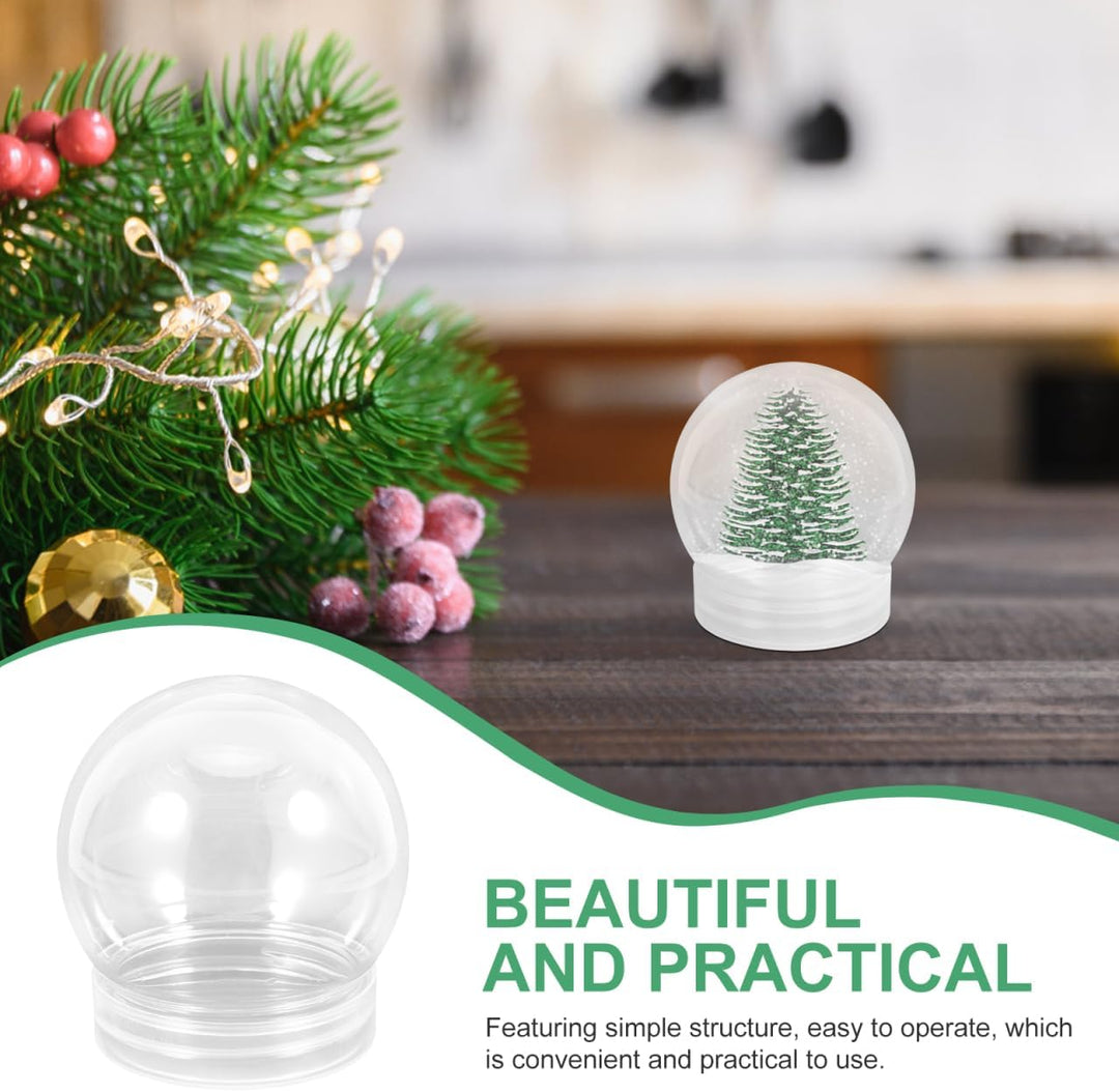 Operitacx 10 StüCk Schneekugel Weihnachten Selber Machen Mit Schraubverschluss, 150ml Transparent Sc