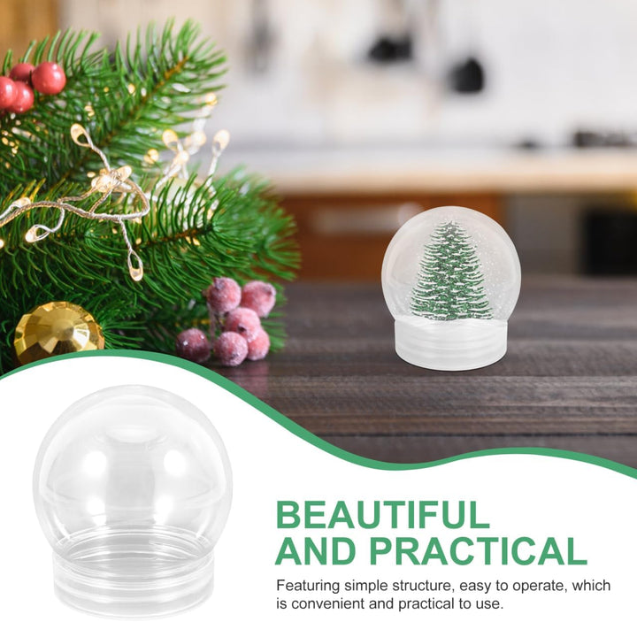 Operitacx 10 StüCk Schneekugel Weihnachten Selber Machen Mit Schraubverschluss, 150ml Transparent Sc