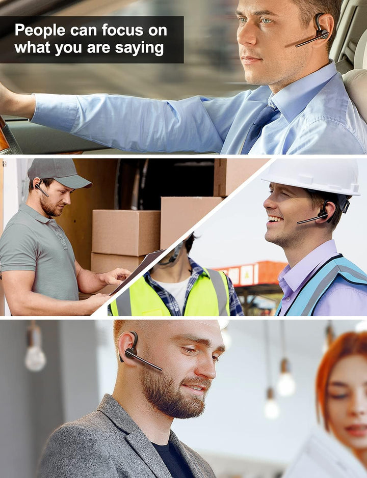 New bee Bluetooth Headset mit Mikrofon Bluetooth V5.2 Wireless Headset 24Hrs Sprechzeit CVC8.0 Dual