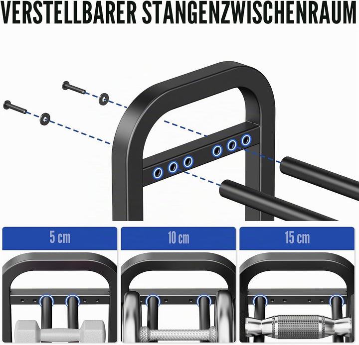 2-stöckiger Hantelständer, Hantelablage für das Heim-Fitnessstudio, 136 kg Kapazität