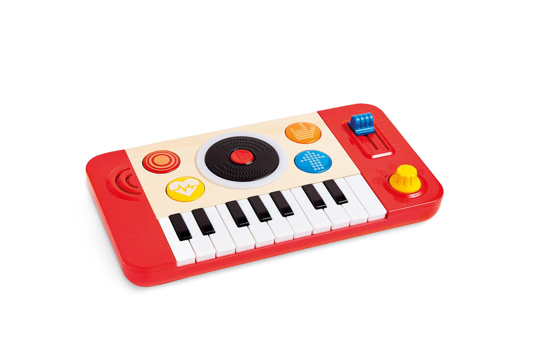 Hape DJ Mischpult - Elektronisches Kinder-Mix und Spin Studio mit Soundeffekten, Scratch-Funktion un