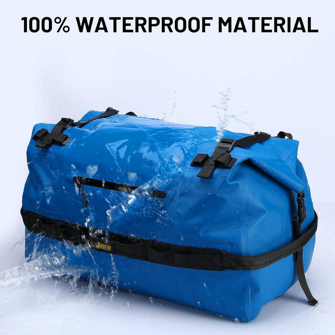 MIER Wasserfeste Reisetasche Duffle Bag mit Rucksackfunktion Rolltop Sporttasche für Seesack, Schwim
