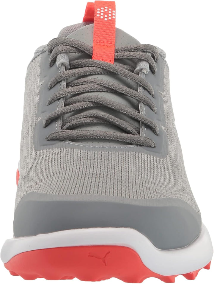 PUMA Herren Fusion Pro Extra Wide Golfschuhe, Schwarz Silber 40 EU Quarry Puma Silber Rot Blast, 40
