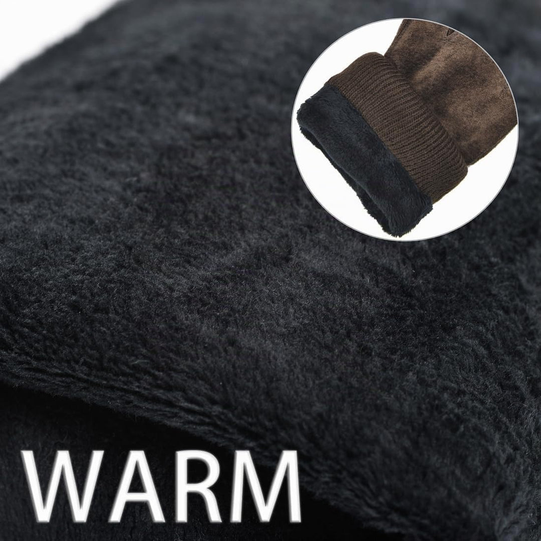 Harssidanzar Damen Winter Wildleder Handschuhe Thermal Wolle Fleece gefüttert Outdoor Wärme SL024EU