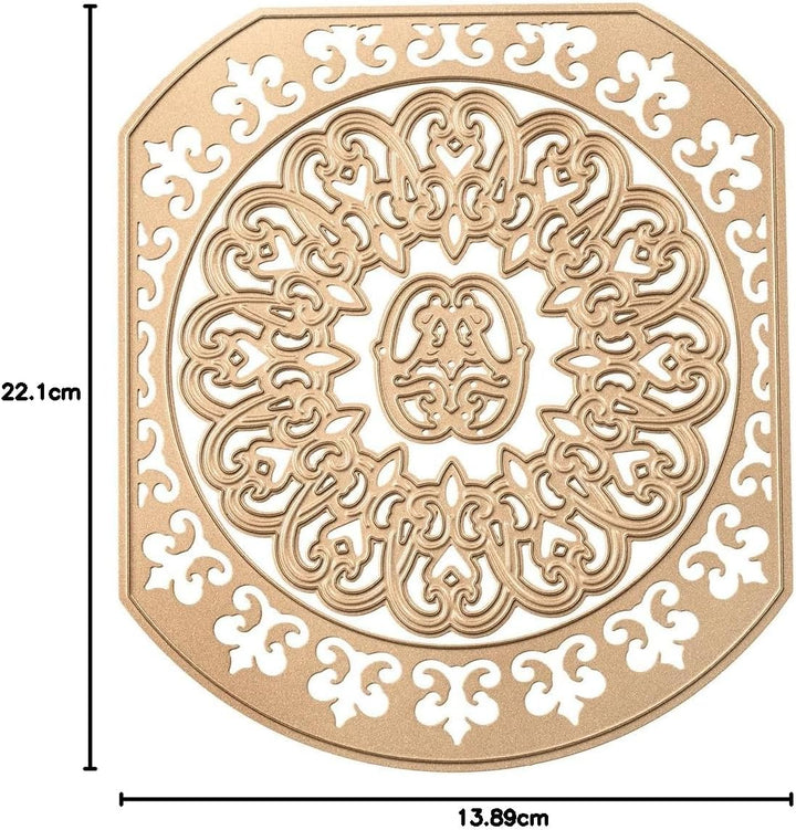 Spellbinders Shapeabilities Stanzform Fleur de Circle, Metall, braun, 22.1 x 13.9 x 0.2 cm 22.1 x 13