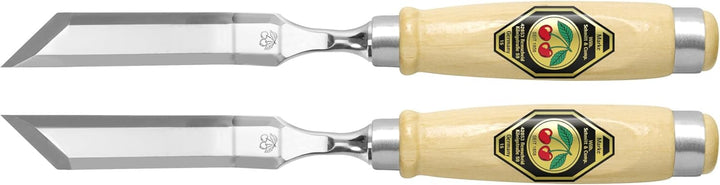 Kirschen 2326957 Stechbeitelpaar gekröpft mit schräger Schneide 26 mm, beige/silber
