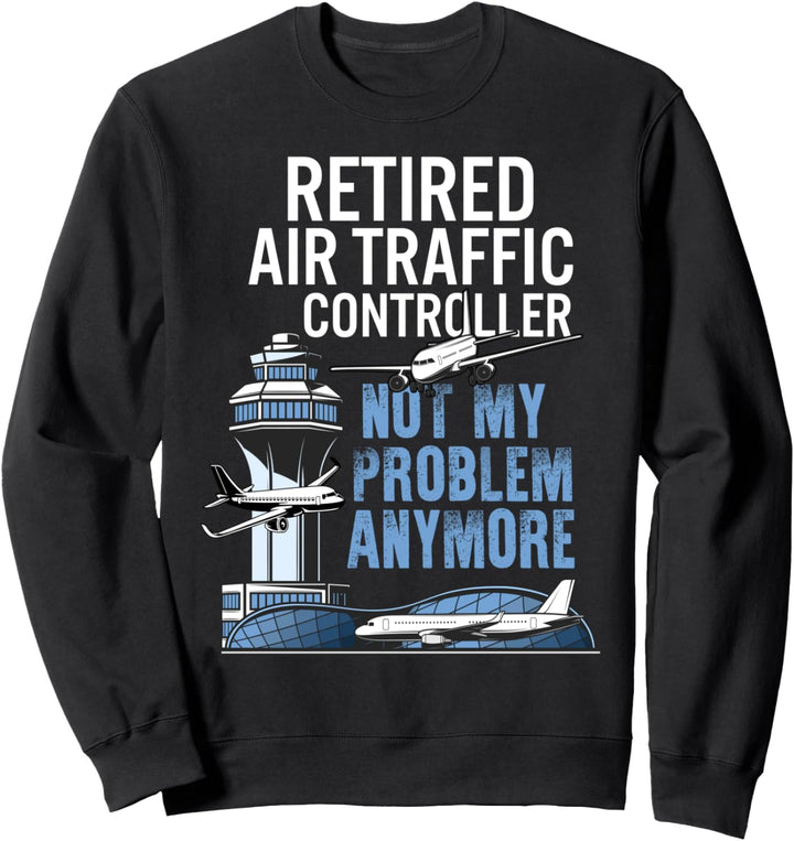 Flugzeugflugzeug, Piloten, Opa, Papa, Retired Air Traffic Controller Sweatshirt