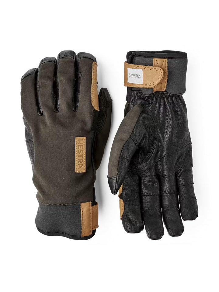 HESTRA Ergo Grip Active Wool Terry Oliv, Gore-Tex Fingerhandschuh, Grösse 10 - Farbe Dark Forest - B