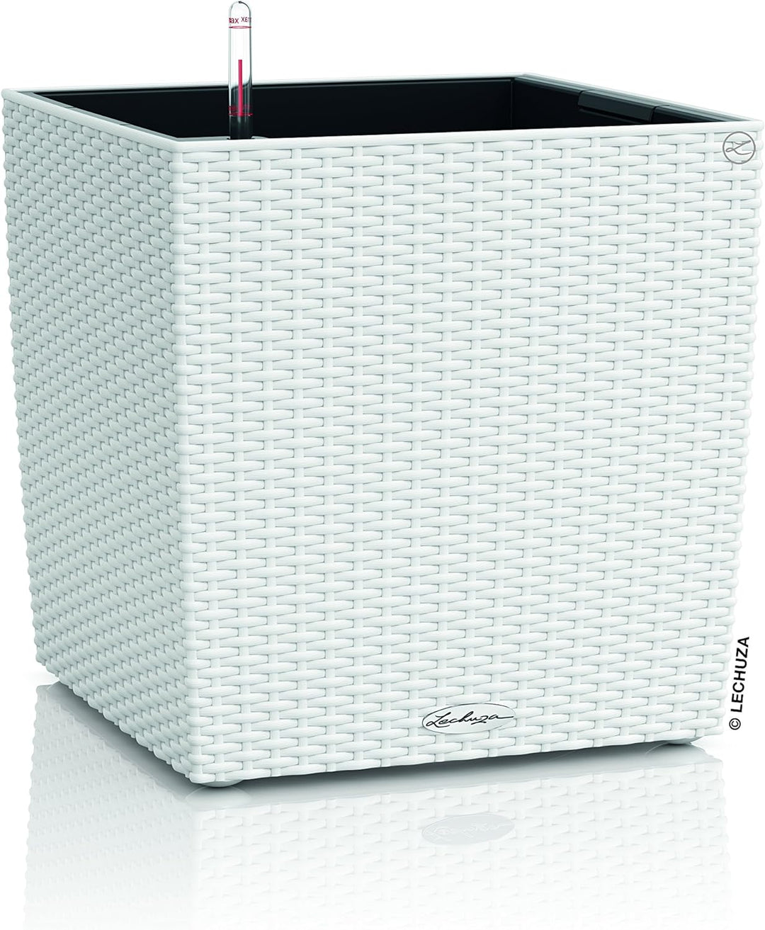 Lechuza "BALCONERA Cottage 80" Pflanzgefäss mit ERD-Bewässerungs-System, Weiss, 79 x 19 x 19 cm &amp; Cu