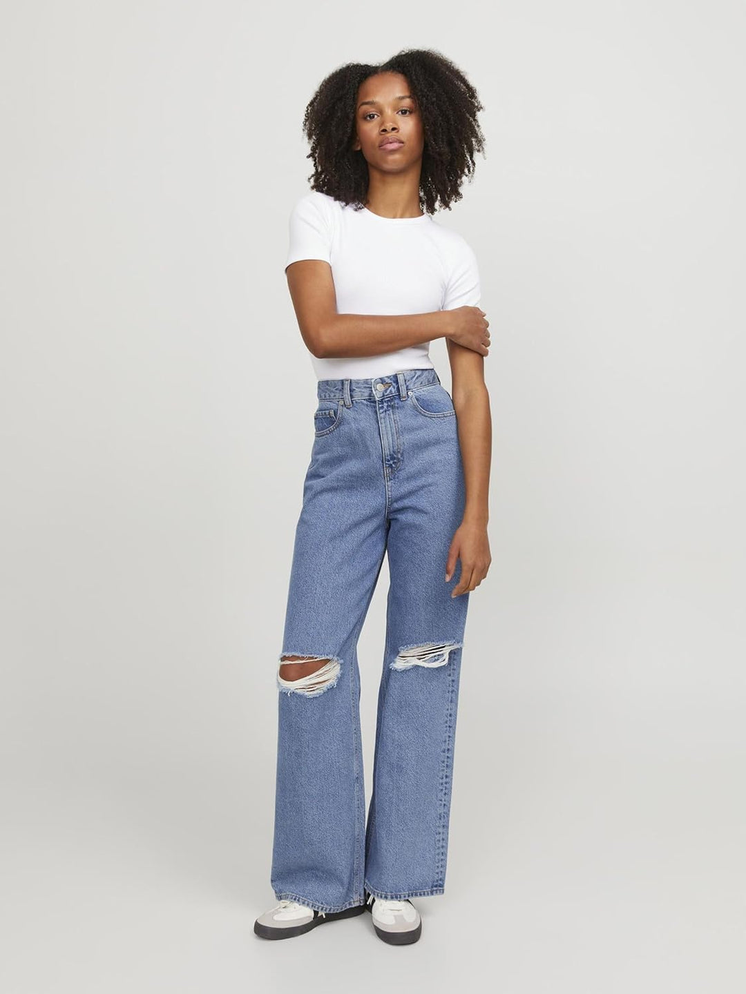 JACK & JONES Female Weit geschnitten JXTOKYO Wide HW MR6004 B DNM NOOS 26W / 30L Light Blue Denim, 2