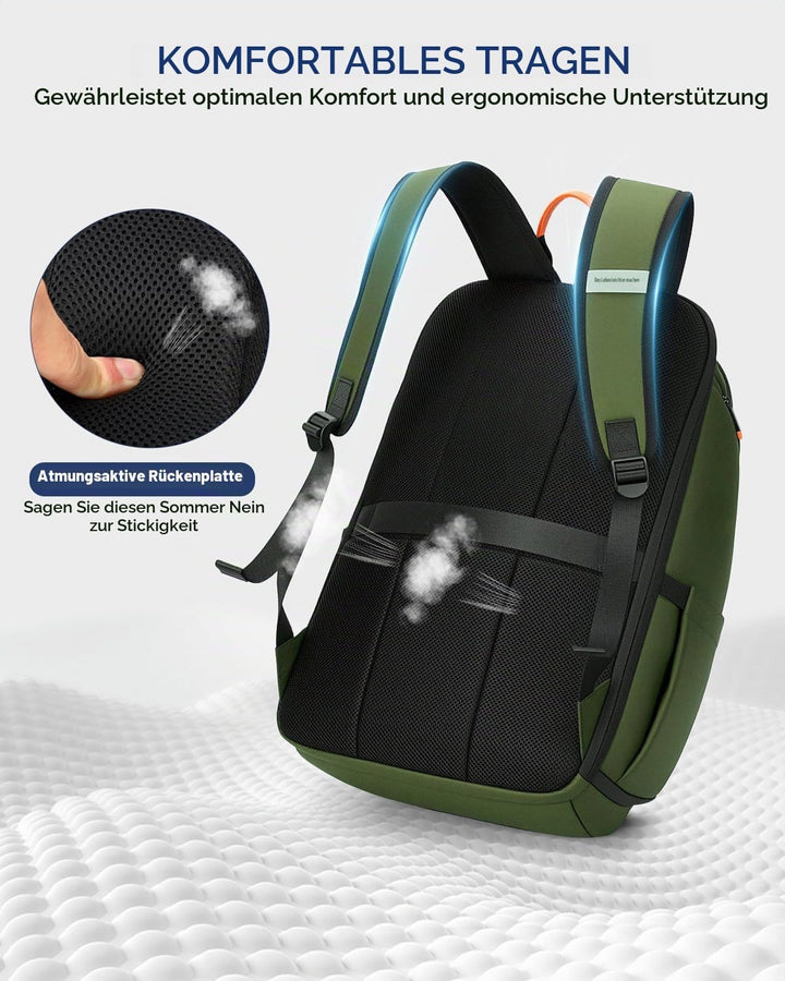 Ponhog Rucksack Herren, Gross Laptop Rucksack 17 Zoll, Reiserucksack mit Anti Diebstahl Computerfach