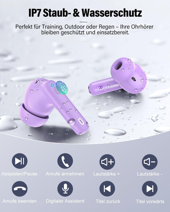 Btootos Bluetooth Kopfhörer, Kopfhörer Kabellos Bluetooth 5.4 mit App Sport In Ear Kopfhörer, Wirele