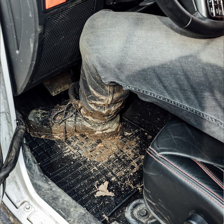 SMK Gummimatten Auto Fussmatte passt für Peugeot 206 1998-2009 Verbessern Sie Ihren Reisekomfort mit