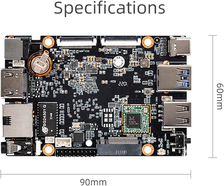 youyeetoo ROC-RK3588S-PC 8K AI Singal Board Computer mit HDMI 2.1 MIPI-DSI x2 DP1.4 MIPI-DSI M.2 PCI