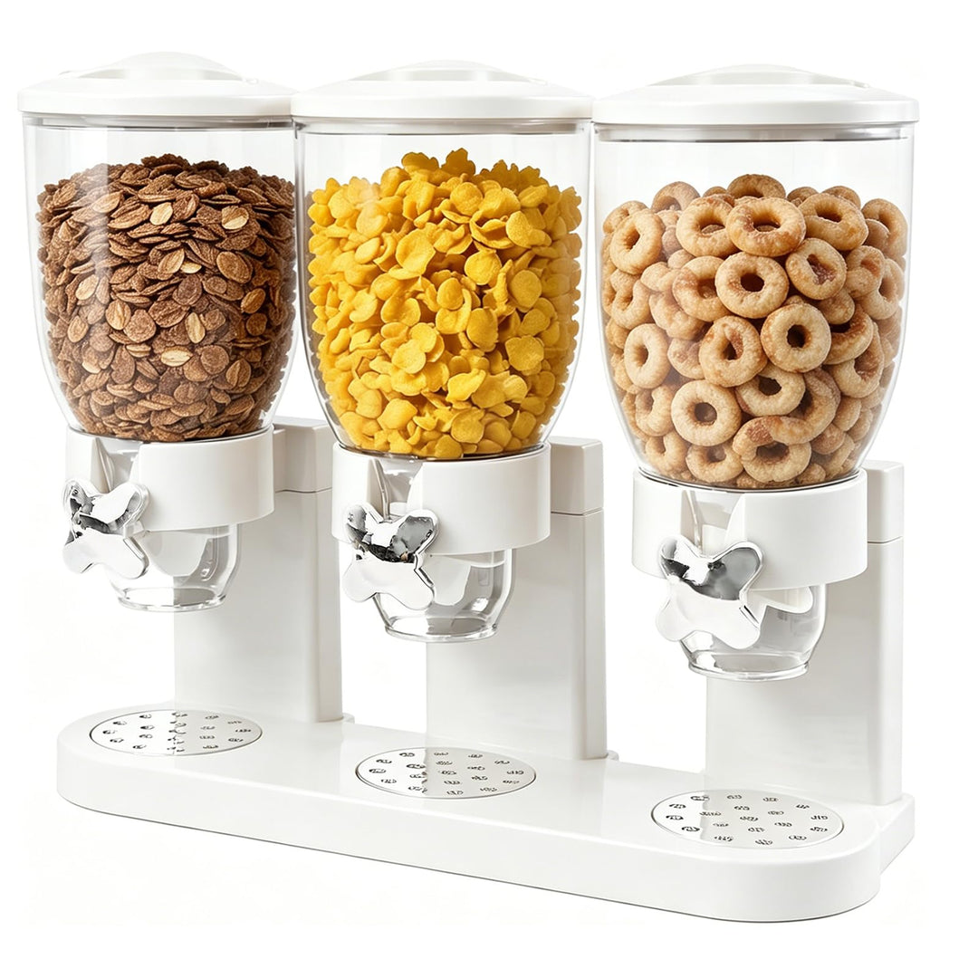 FARYODI Cereal Dispenser Countertop 2L, Lebensmittelspender aus Kunststoff,Cereal Dispenser & Cornfl