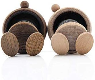 Hoptimist - Skandinavisches Design - Medium Bumble aus Holz - Höhe: 10 cm - Geräucherte Eiche - Deko