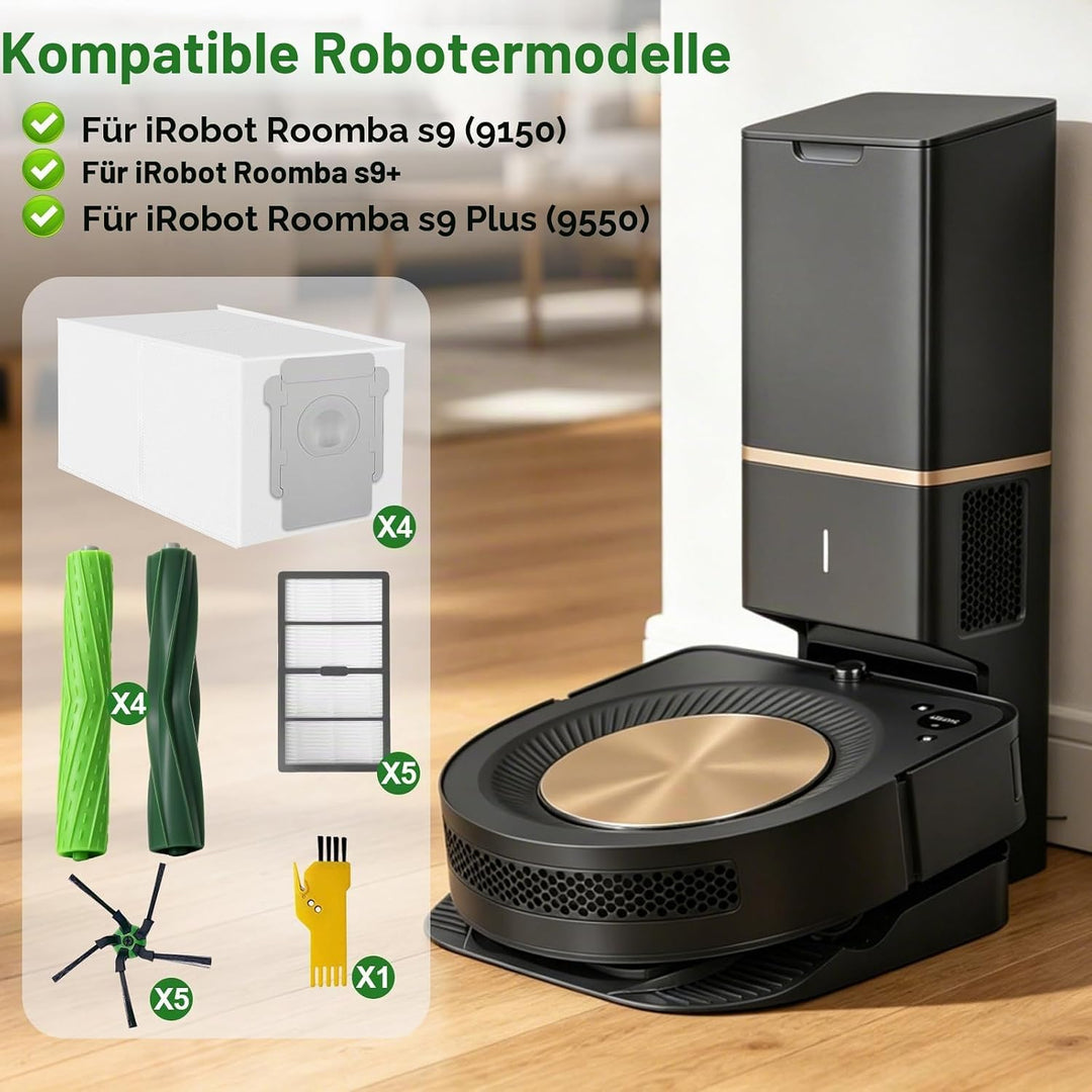 Zubehör-Kit für Irobot Roomba s9+ (9550) s9 9550 Roboter-Staubsauger Ersatzteile 18 Packungen 2 Sätz