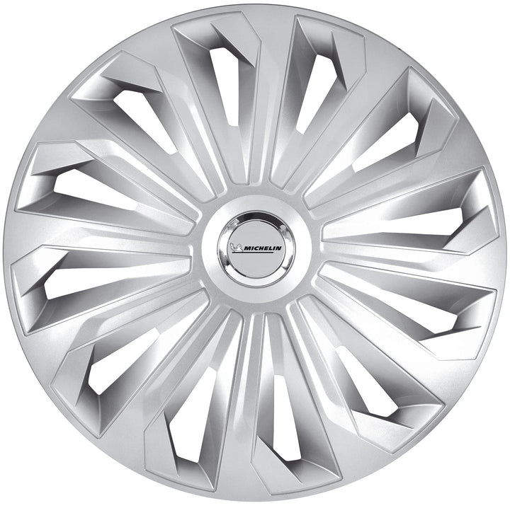 MICHELIN Radkappen 14 Zoll Universal Radzierblenden Monique 4er Set Fürs Auto ABS Kunststoff | Silbe