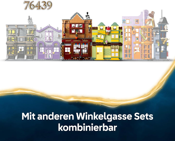 LEGO Harry Potter Qualität für Quidditch & Fortescues Eissalon - Set mit 2 Winkelgasse Läden, 6 Mini