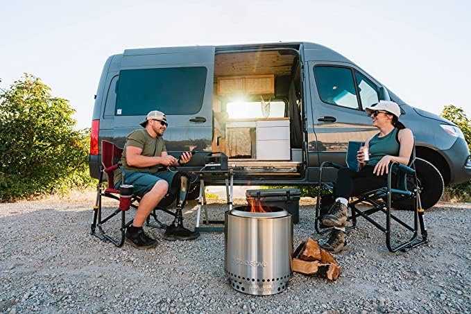 Solo Stove Feuerschale Ranger 2.0 mit Standfuss | Feuerstelle zur Raucharmen Holzverbrennung, Heraus