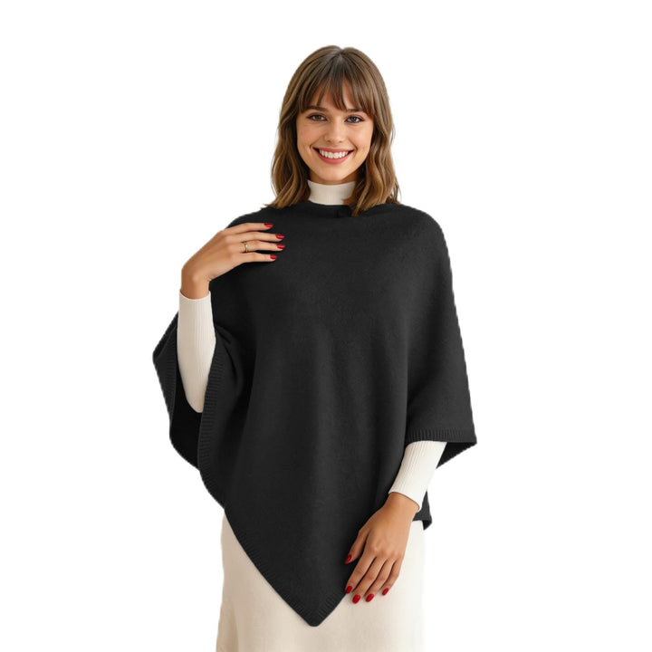 creazioni unique Poncho Damen Winter Elegant und Warm Made IN Italy - Mischung aus Wolle, Viskose un
